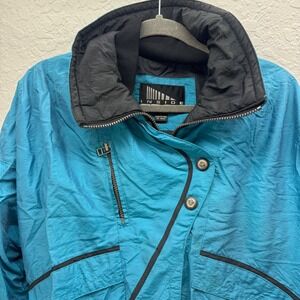 Vintage Inside Edge Teal One Piece Ski Suit Mens L 80s 90s Retro Snowsuit